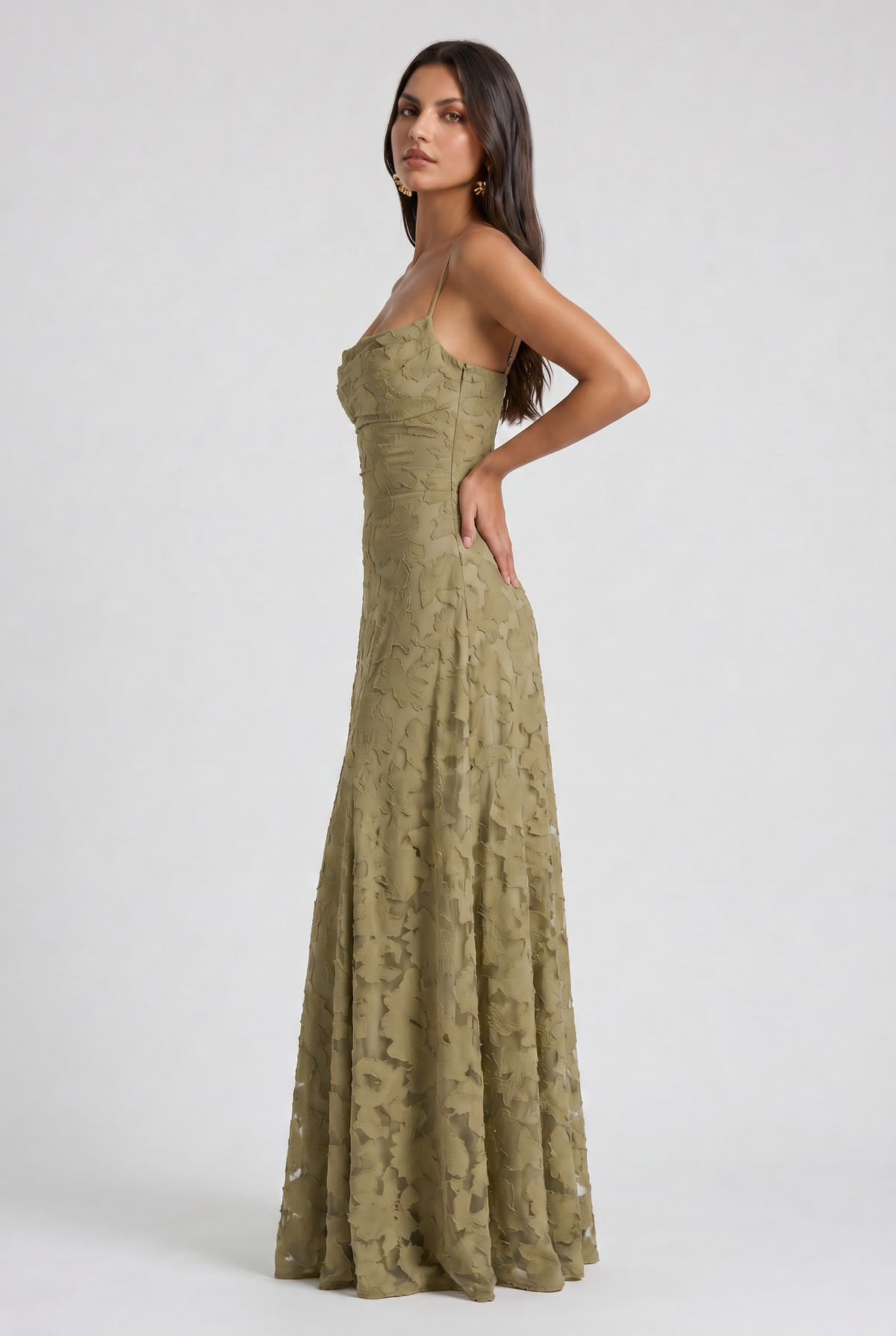 LOUISE | VESTIDO LARGO DE ENCAJE
