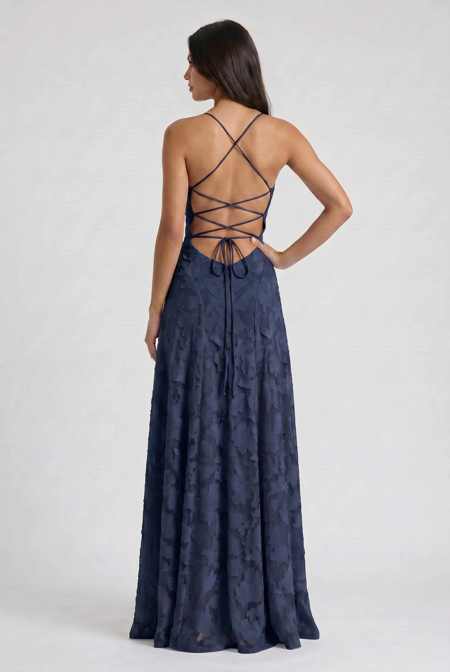 LOUISE | VESTIDO LARGO DE ENCAJE